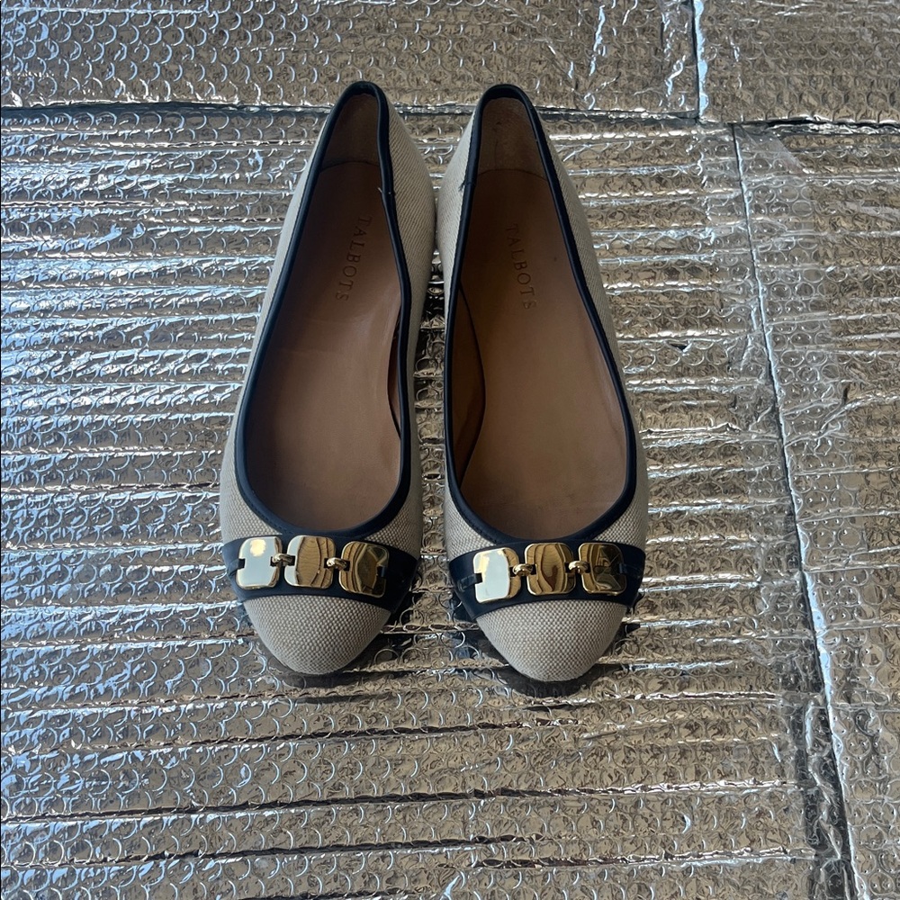 Talbots Chic Women's Flats with Gold Accents